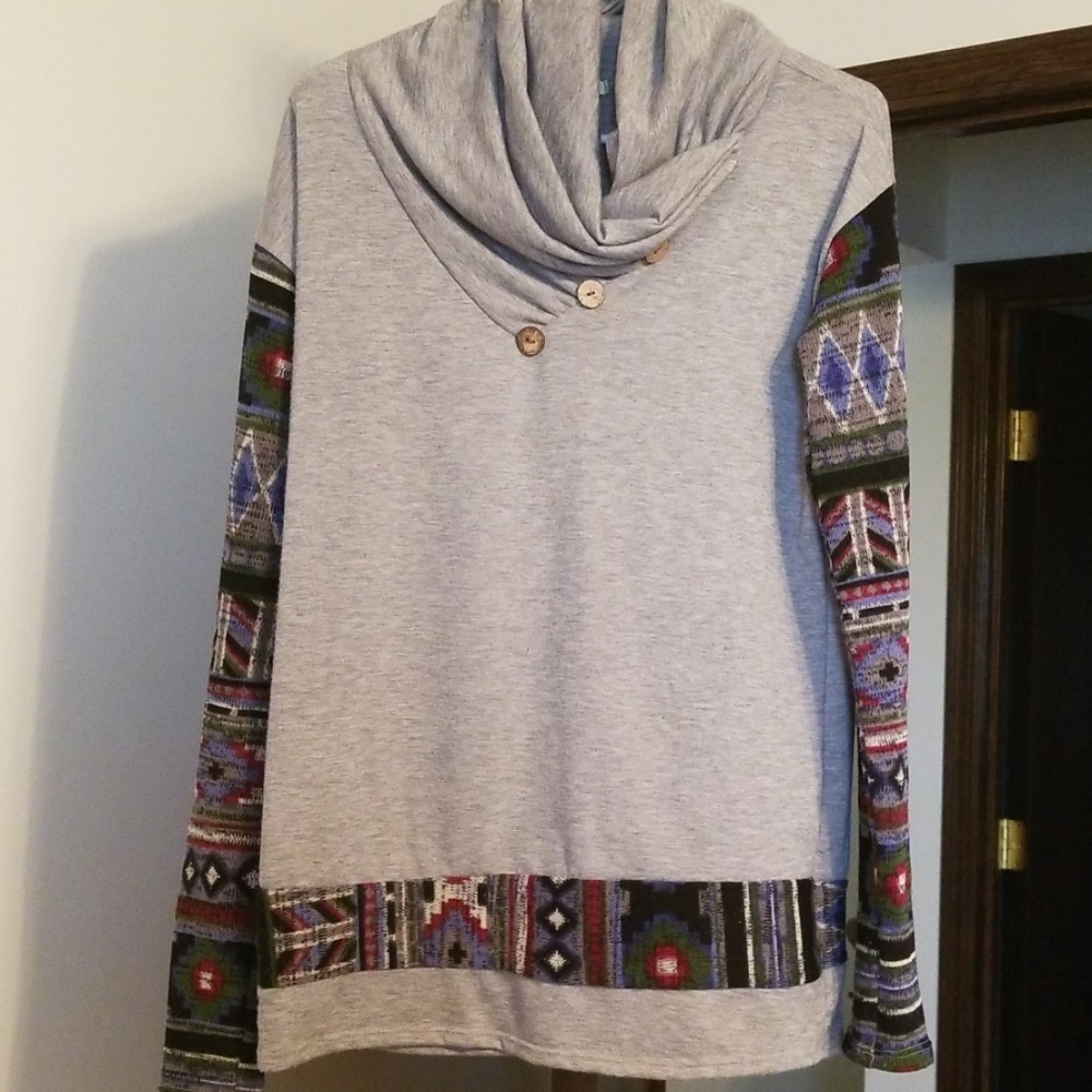 Sweater with Aztec detail